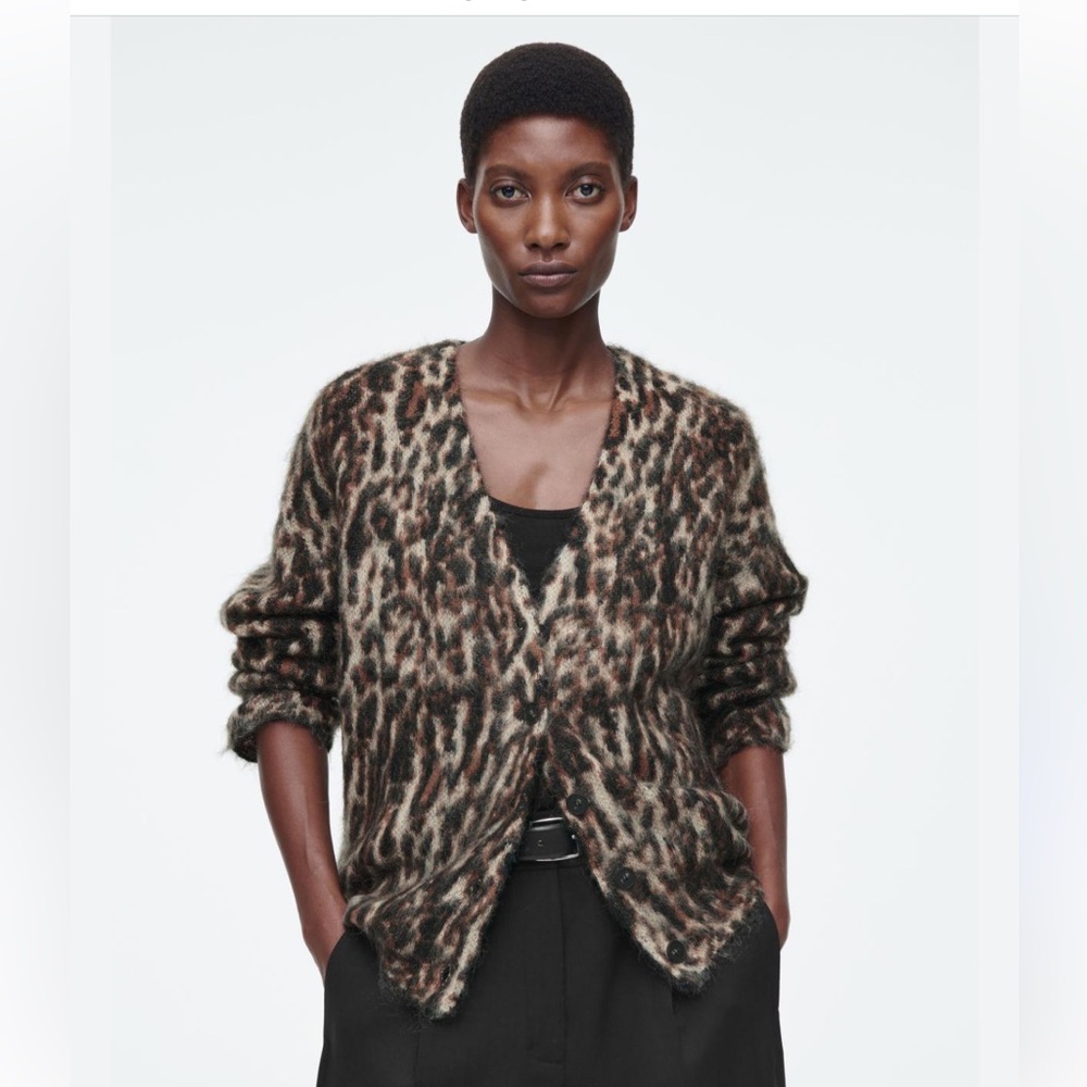 COS leopard cardigan